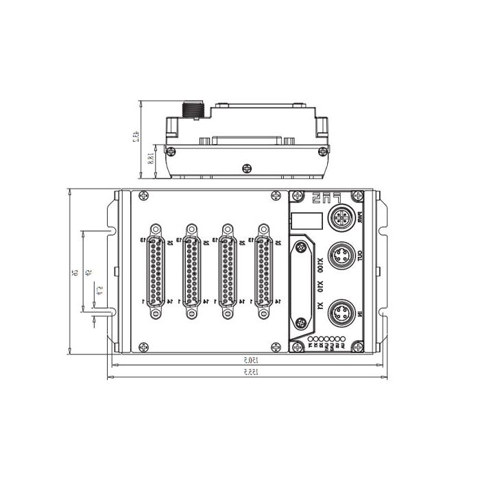 Modbus-RTU协议、IP20、64DI/DO 自适应配置、PNP、D-Sub接口、远程模块、009M93